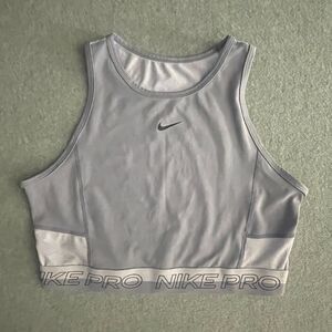 Nike Pro Dri-FIT Sports Bra Light Lavender Racerback Compression Size Small